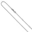 Sterling Silver Rh-plated .95mm Round Box 1in+1in Adj. Chain
