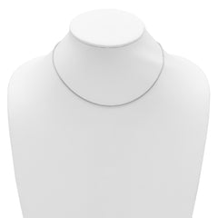 Sterling Silver Rh-plated 1.2mm Diamond-cut 1in+1in Adjustable Cha