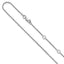 Sterling Silver RH-plt 1.4mm D/C Rope 1in+1in Adjustable Chain