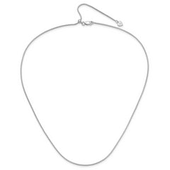 Sterling Silver RH-plated Adjustable 1.1mm Snake Chain