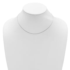 SS Rh-plat .95mm Round Snake 1in+1in Adjustable Chain