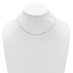 SS RH-plated 1mm D/C Square Snake 1in+1in Adjustable Chain