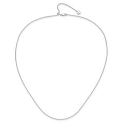 Sterling Silver RH-plated Adjustable 1.4mm Cable Chain