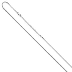 SS RH-plated 1.2mm D/C Square Snake 1in+1in Adjustable Chain