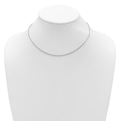 SS Rh-plate Polish/Dia-cut 1.8mm Cable 1in+1in Adjustable Chain