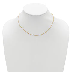 Sterling Silver Gold-plated 1mm Spiga 1in+1in Adjustable Chain