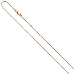 Sterling Silver Gold-plated .85mm D/C Spiga 1in+1in Adjustable Cha