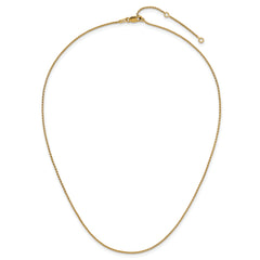 Sterling Silver Gold-plated 1mm D/C Spiga 1in+1in Adjustable Chain