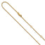 Sterling Silver Gold-plated 1.2mm D/C Spiga 1in+1in Adjustable Cha