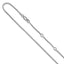 Sterling Silver RH-plt 1.6mm D/C Spiga 1in+1in Adjustable Chain