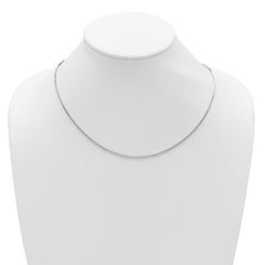 Sterling Silver RH-plated Adjustable 1.5mm Box Chain