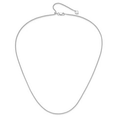 Sterling Silver RH-plated Adjustable 1.3mm Spiga Chain