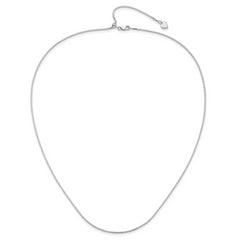 Sterling Silver RH-plated Adjustable 1.1mm Box Chain