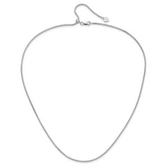 Sterling Silver RH-plated Adjustable 1.6mm Snake Chain