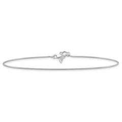 Sterling Silver RH-plated Adjustable Snake Chain Anklet