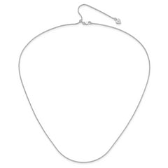 Sterling Silver RH-plated Adjustable .95mm Snake Chain