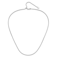 Sterling Silver RH-plated Adjustable 1.4mm Snake Chain