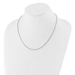 Sterling Silver RH-plated Adjustable 1.3mm Box Chain