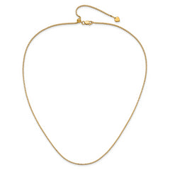 Sterling Silver Gold-plated Adjustable 1.3mm Box Chain
