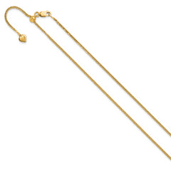 Sterling Silver Gold-plt Adjustable 1.45mm D/C Square Spiga Chain