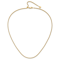 Sterling Silver Gold-plt Adjustable 1.45mm D/C Square Spiga Chain