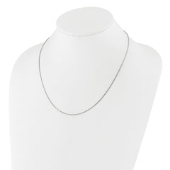 Sterling Silver RH-plt Adjustable 1mm D/C Square Snake Chain