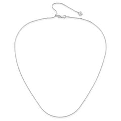 Sterling Silver RH-plt Adjustable 1mm D/C Square Snake Chain