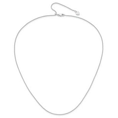 Sterling Silver RH-plated Adjustable 1mm Spiga Chain