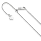 Sterling Silver RH-plated Adjustable 1mm Spiga Chain