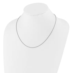 Sterling Silver RH-plated Adjustable 1.4mm Popcorn Chain