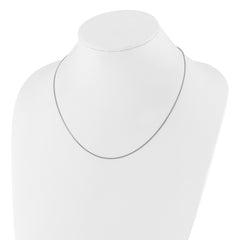 Sterling Silver RH-plated Adjustable 1.4mm Curb Chain