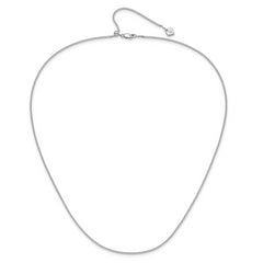 Sterling Silver RH-plated Adjustable 1.4mm Curb Chain