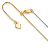 Sterling Silver Gold-plated Adjustable .95mm Rolo Chain