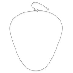 Sterling Silver RH-plated Adjustable .95mm Round Box Chain