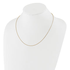 Sterling Silver Gold-plated Adjustable .95mm Round Box Chain