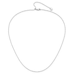 Sterling Silver RH-plated Adjustable .95mm Singapore Chain