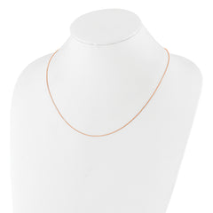 Sterling Silver Rose Gold-plated Adjustable .85mm Box Chain