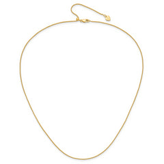 Sterling Silver Gold-plated Adjustable 1mm Spiga Chain