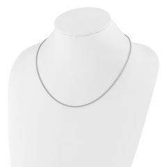 Sterling Silver RH-plated Adjustable 1.9mm Spiga Chain