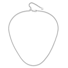 Sterling Silver RH-plated Adjustable 1.9mm Spiga Chain