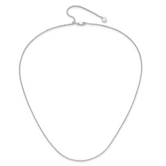 Sterling Silver RH-plated Adjustable 1.45mm Cable Chain