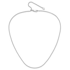 Sterling Silver RH-plated Adjustable 1.5mm D/C Spiga Chain
