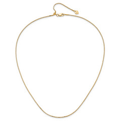 Sterling Silver Gold-plated Adjustable 1.15mm Box Chain
