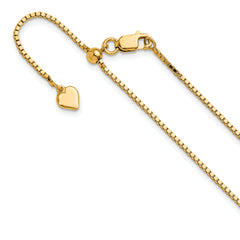 Sterling Silver Gold-plated Adjustable 1.15mm Box Chain