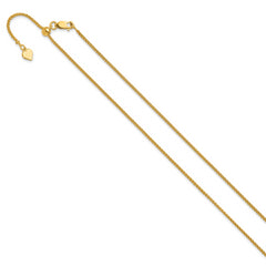 Sterling Silver Gold-plated Adjustable 1.5mm Spiga Chain