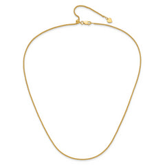 Sterling Silver Gold-plated Adjustable 1.5mm Spiga Chain