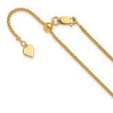 Sterling Silver Gold-plated Adjustable 1.5mm Spiga Chain