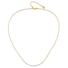 Sterling Silver Gold-plated Adjustable .85mm Box Chain