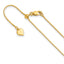 Sterling Silver Gold-plated Adjustable .85mm Box Chain