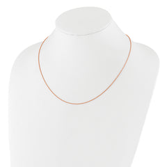 Sterling Silver Rose Gold-plated Adjustable 1.2mm D/C Rope Chain